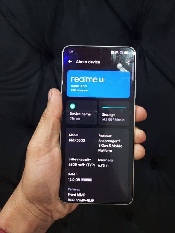 Realme GT 6 pro. 12/256 dual SIM NoN PTA 3 months SIM taime  hn 2