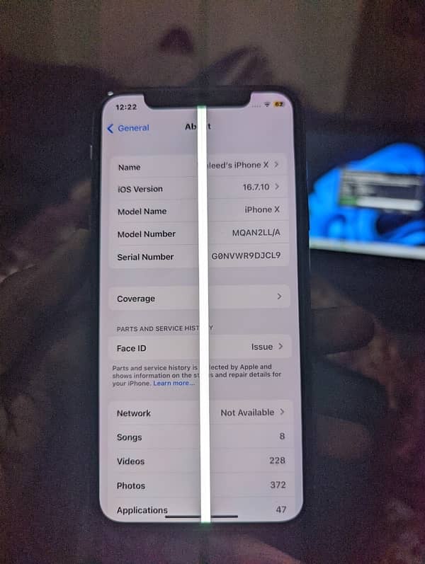 iPhone X 256 GB Factory Unlocked NON PTA 6