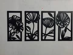 4 Set Flower in Frame Wooden