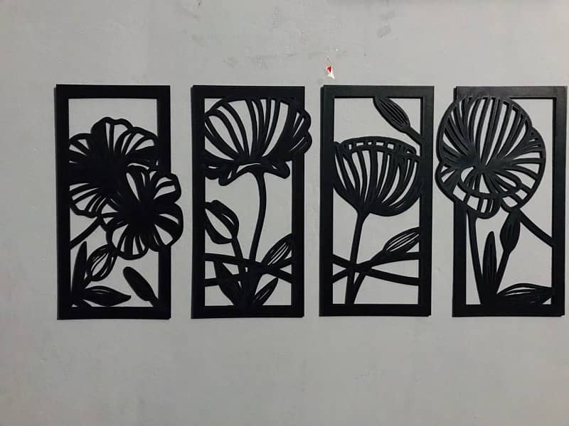 4 Set Flower in Frame Wooden 0