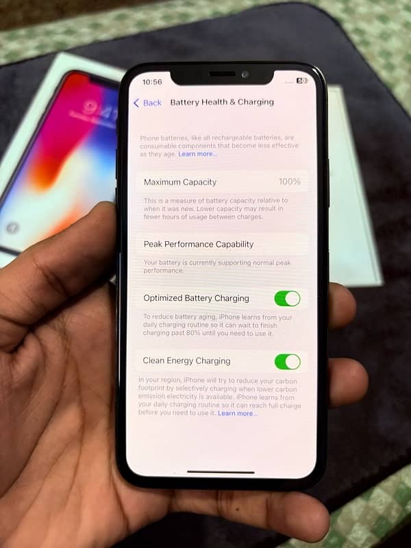 iPhone X 64Gb PTA Official Approved With Box Cable 2