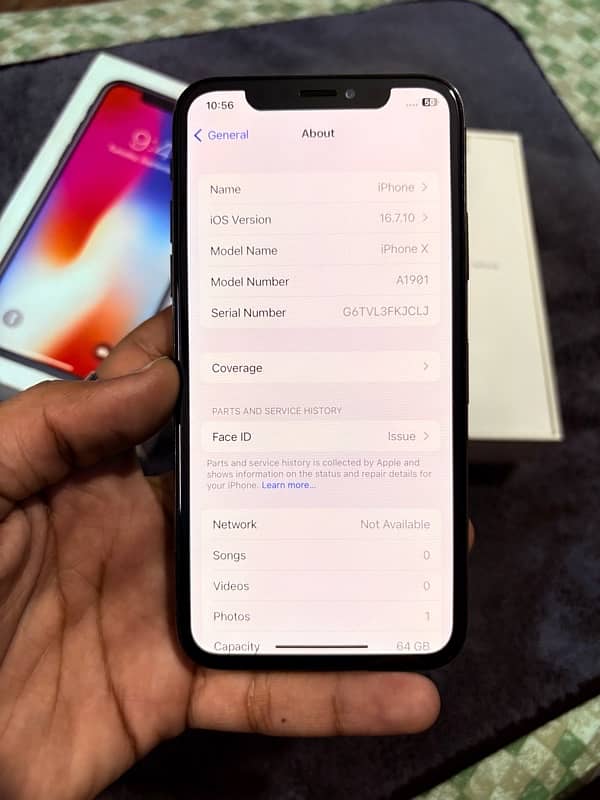 iPhone X 64Gb PTA Official Approved With Box Cable 3