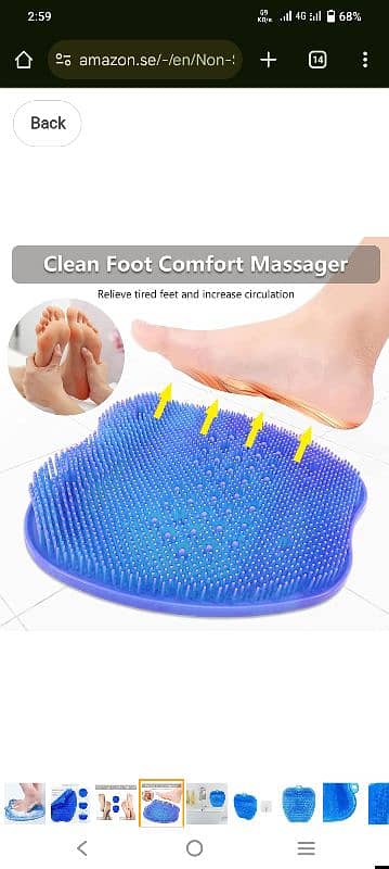 Shower Foot Washer Mat, Non-Slip Shower Foot Massager with Shower foot 4