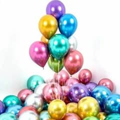 Metallic Shiny Chrome Balloons Pack of 50 For Decorations