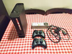 Xbox 360 500 gb two original wireless controllers 100 plus games