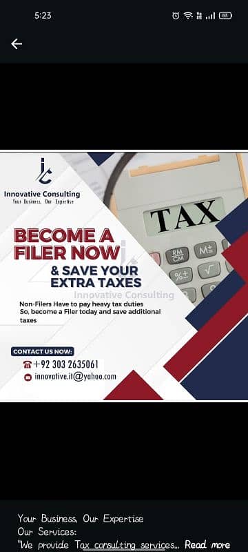 Consultant | Income Tax | NTN |  ISO 5