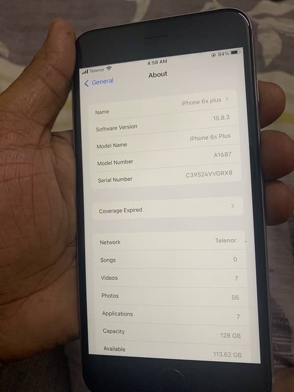 iphone 6s plus 128gb pta aproved 8