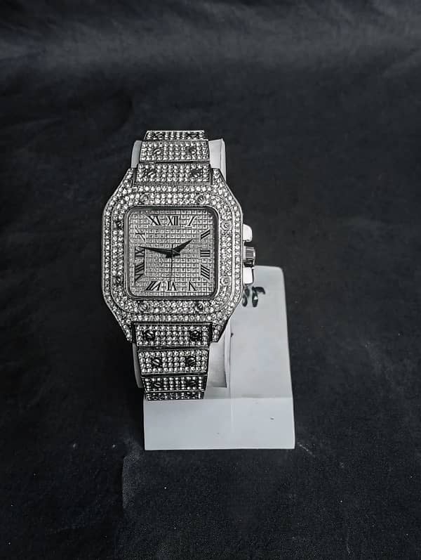 Silver Iced out || aujla watch 0