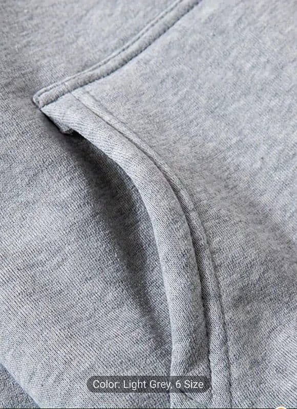 Classic Men's Grey Cotton Hoodie - Comfortable & Stylish 2