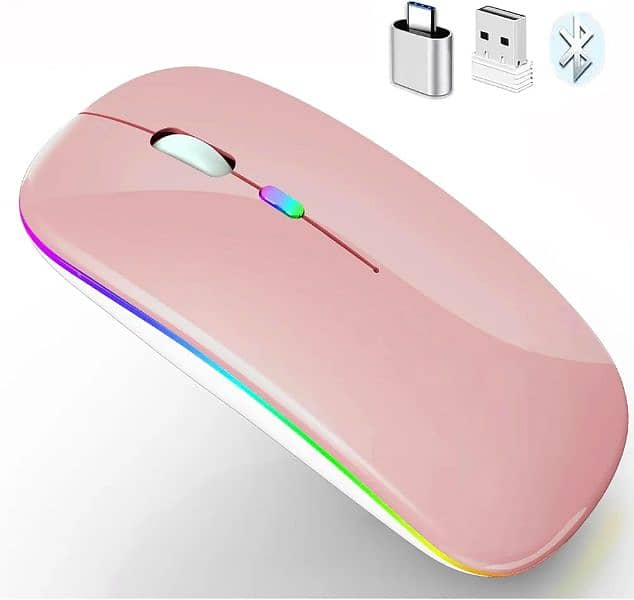 Wireless Mouse Bluetooth Rechargeable 0