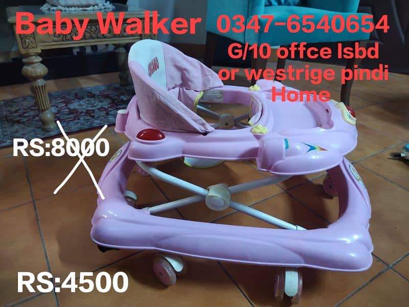 Baby Walker almost new Pink and Blue colour 2