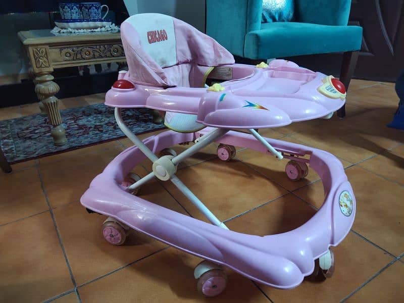 Baby Walker almost new Pink and Blue colour 3