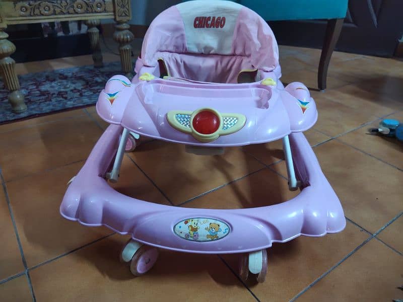 Baby Walker almost new Pink and Blue colour 4