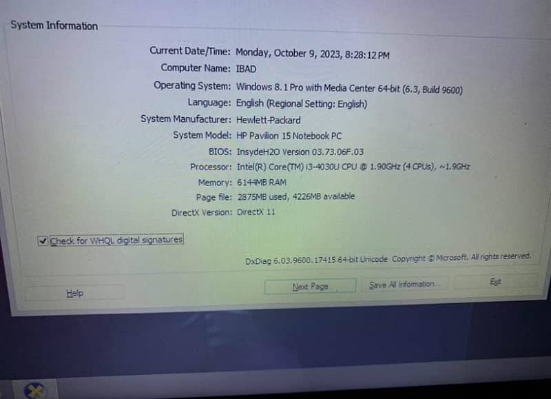 Hp Pavilion 15 Notebook i3 4th Generation 3