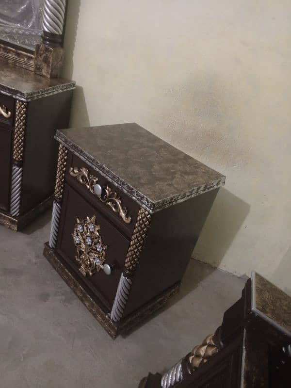 beautiful solid wooden bed set brand new candetion for sale in Lahore 5