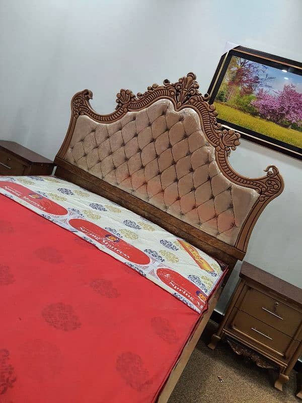 Carving bed set new Not used king size cinyoti style (just call me) 1