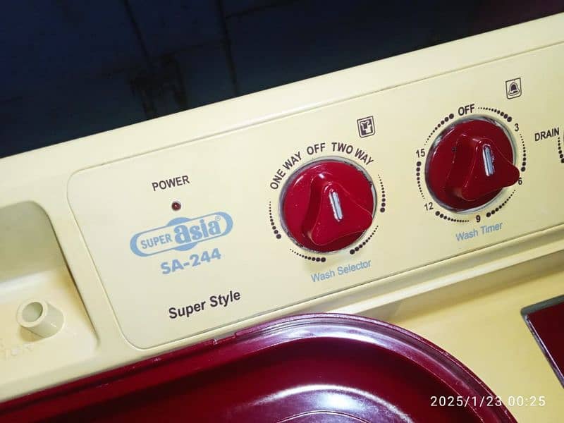 Super Asia washing machine twin tub model number SA 244 2