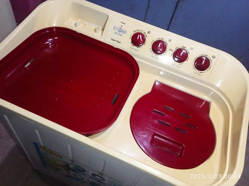 Super Asia washing machine twin tub model number SA 244 6