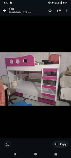 banker bed for kids. urgent sale