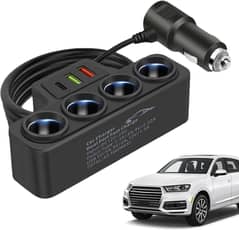 Multi-Function Car Charger, Multi Socket, 4Sockets+2USB+PD for All Car