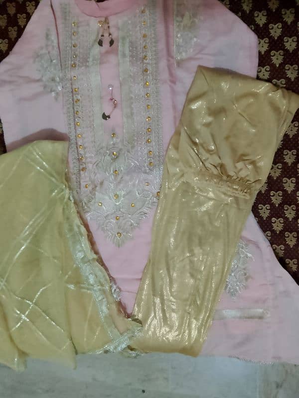 frock with pajama dupatta 0