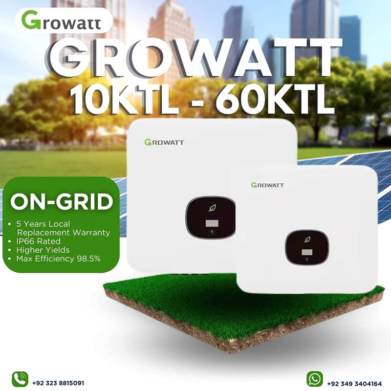 Growatt inverter ongrid (ready stock)20kw/25kw/30kw/40kw/50kw 0