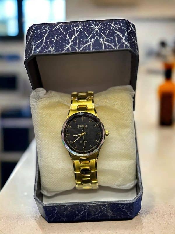 Men's Water Resistant Quartz Watch with Chain free home delivery 0