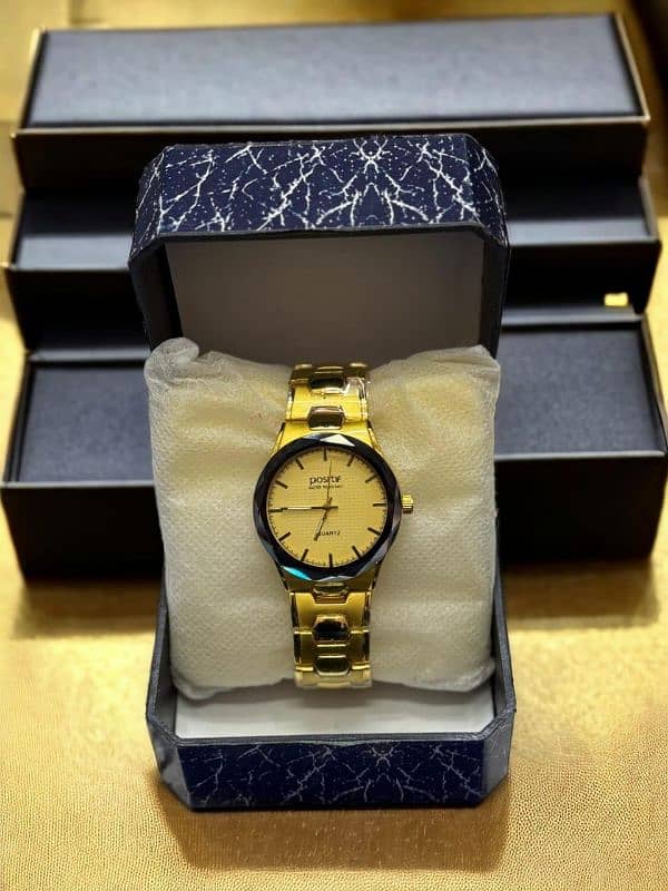 Men's Water Resistant Quartz Watch with Chain free home delivery 5