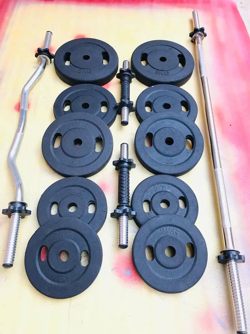 ADJUSTABLE PLATES/WEIGHT PLATES/RUBBER COATED DUMBELLS/RODS 5