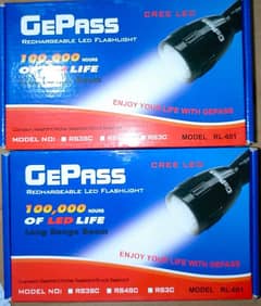 New Emergency Gepass Rechargeable Led Flashlight,