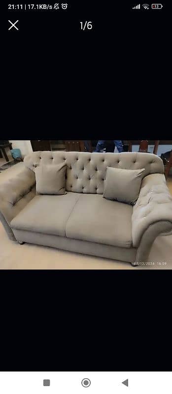 custioned 7 seater sofa in immaculate condition 6