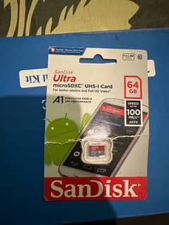 Sandisk 64 GB Card 100Mbps speed