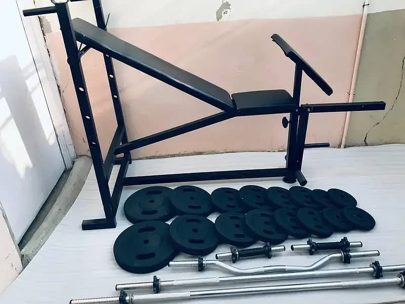 RUBBER COATED PLATES/DUMBBELLS/BENCH PRESS/RUBBER COATED DUMBBELL, 2