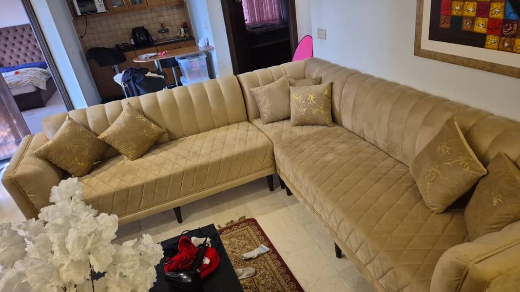 SOFA//L Shape Sofa//BRAND NEW Sofa//7 (3+2+1)Seater Sofa//Center Table 0