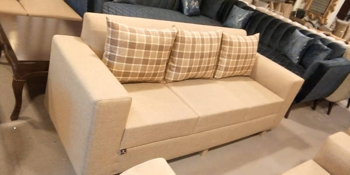 SOFA//L Shape Sofa//BRAND NEW Sofa//7 (3+2+1)Seater Sofa//Center Table 9