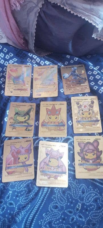 Pokemons of 6 types gold real 100% these are of I think 220$ 0