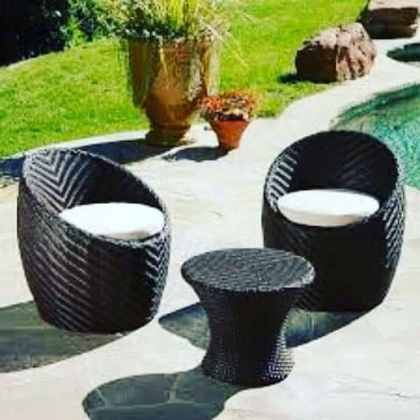 OUTDOOR RATTAN SOFA SET, PATIO GARDEN FURNITURE DECK LAWN CHAIRS 13