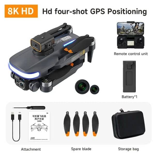 P14pro Drone Camera dual battery brushless motor foldable drone 4