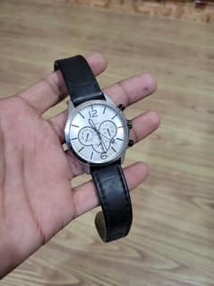 Original watch with genuine leather straps