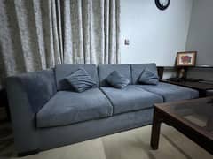 L Shaped Sofa and Corner Table