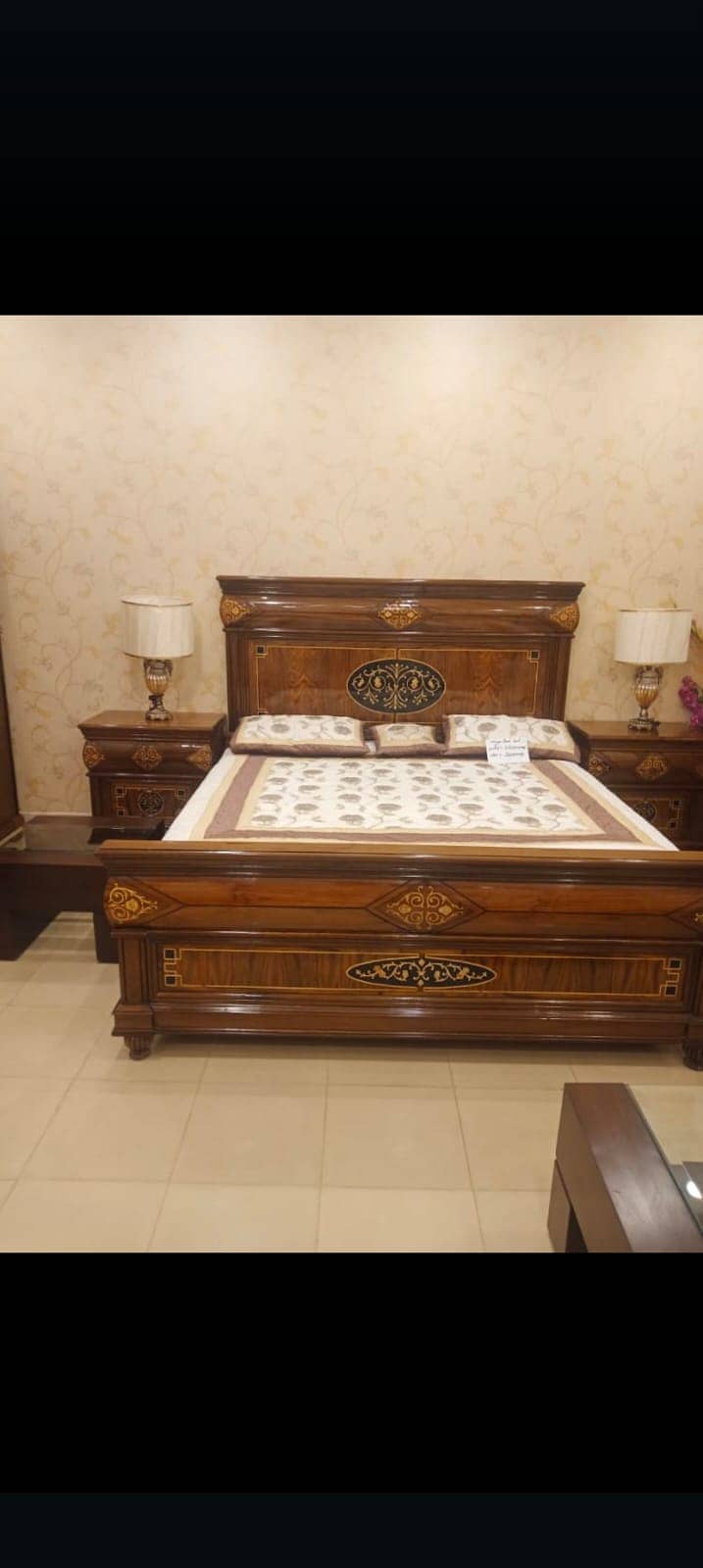 double bed \ king size bed \ wooden bed \ luxury bed \ bed for sale 6