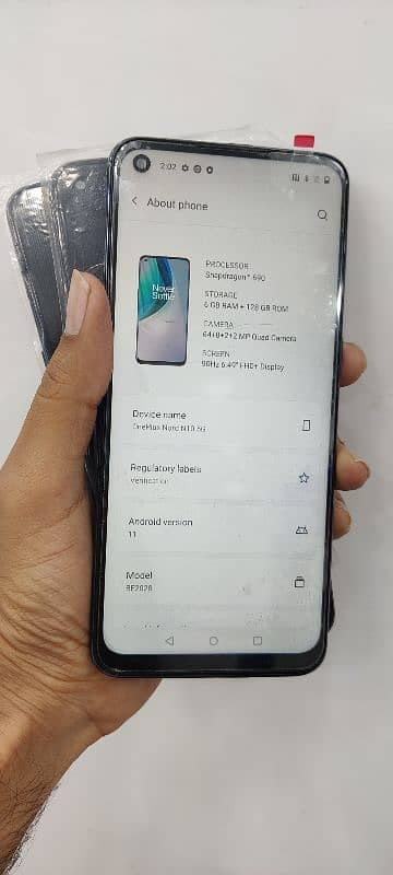 OnePlus N10 5G 6/128 single sim approved paper kits quantity available 3