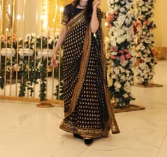 black elegant saree