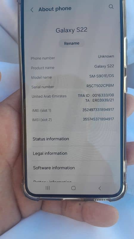 samsung s22 none pta 100% original or koi b fault nai hai 70k 0