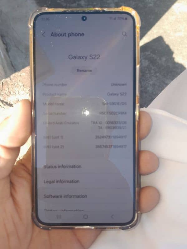 samsung s22 none pta 100% original or koi b fault nai hai 70k 2