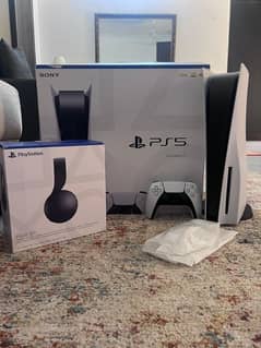 Playstation 5 Disc Edition With Ps Pulse 3D Headset n with Box ( Fat )