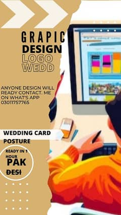 I am graphic designer you desingned wedding card posture logo