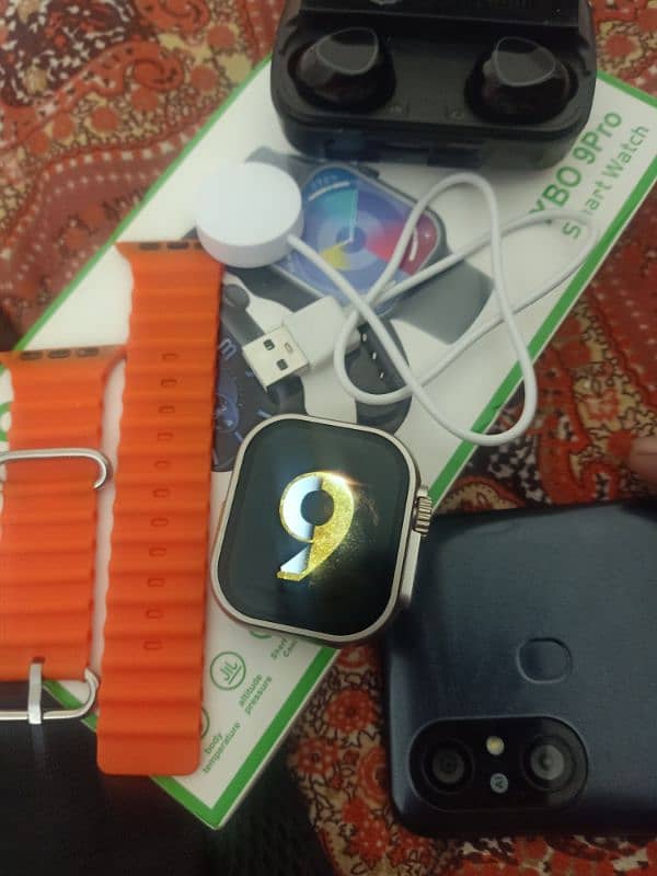 itel a49 and ultra watch and air buds 0