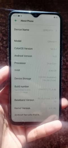 oppo f 11 8 / 256gb PTA approved ( patch )