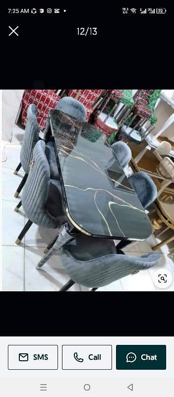 Six Seater Dining Table / 6,8,10. . Chair / Wooden / Luxury / Glass Top 10